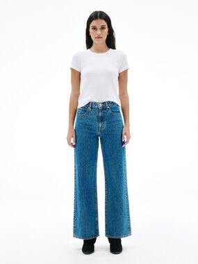 SLVRLAKE 30 Grace Ankle Wide Leg Jeans in Satisfaction